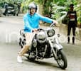 Kartik Aaryan Rides His Swanky Royal Enfield as he Meets Bhool Bhulaiyaa 2 Director Anees Bazmee
