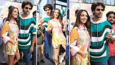 Kartik Aryan and Kiara Advani Look Classy Yet Trendy as They Head off for Bhool Bhulaiya 2 Promotions, Pics