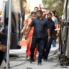 SPOTTED! Katrina Kaif in bridal avatar with Shah Rukh Khan while shooting for Zero