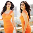 Katrina Kaif Brightens up The Day in Her Sexy Orange Ruched Dress From Dolce & Gabbana at Sooryavanshi Trailer Launch