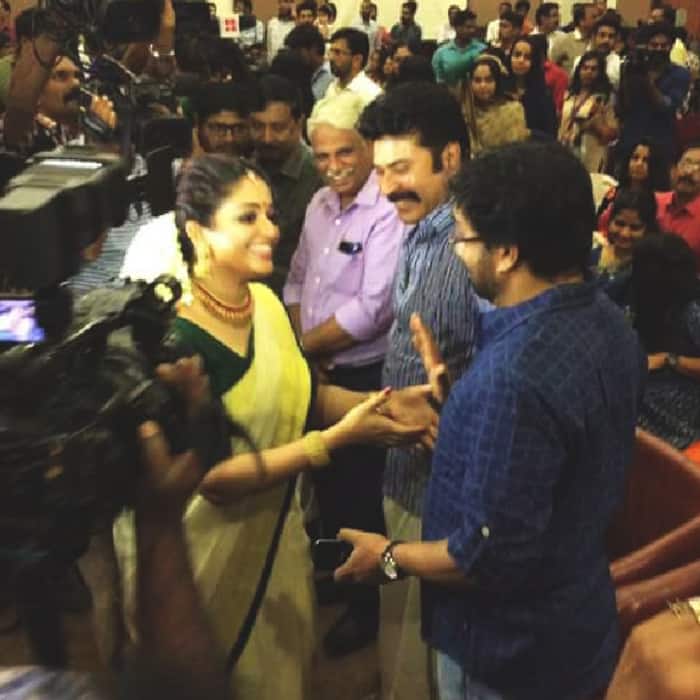 Kavya Madhavan clicked attending guests during her wedding function