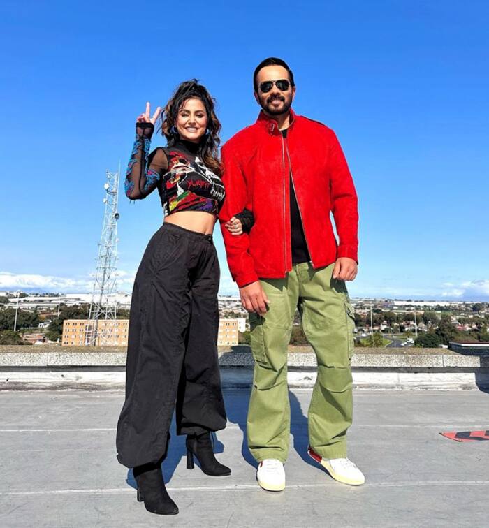 Khatron Ke Khiladi: Hina Khan is back in action, drops pics with Rohit Shetty