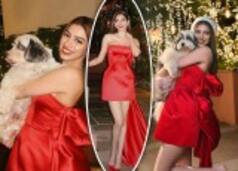 It's Merry And Christmassy For Khushi Kapoor in Red Dress With Long Trail- See Latest Viral PICS