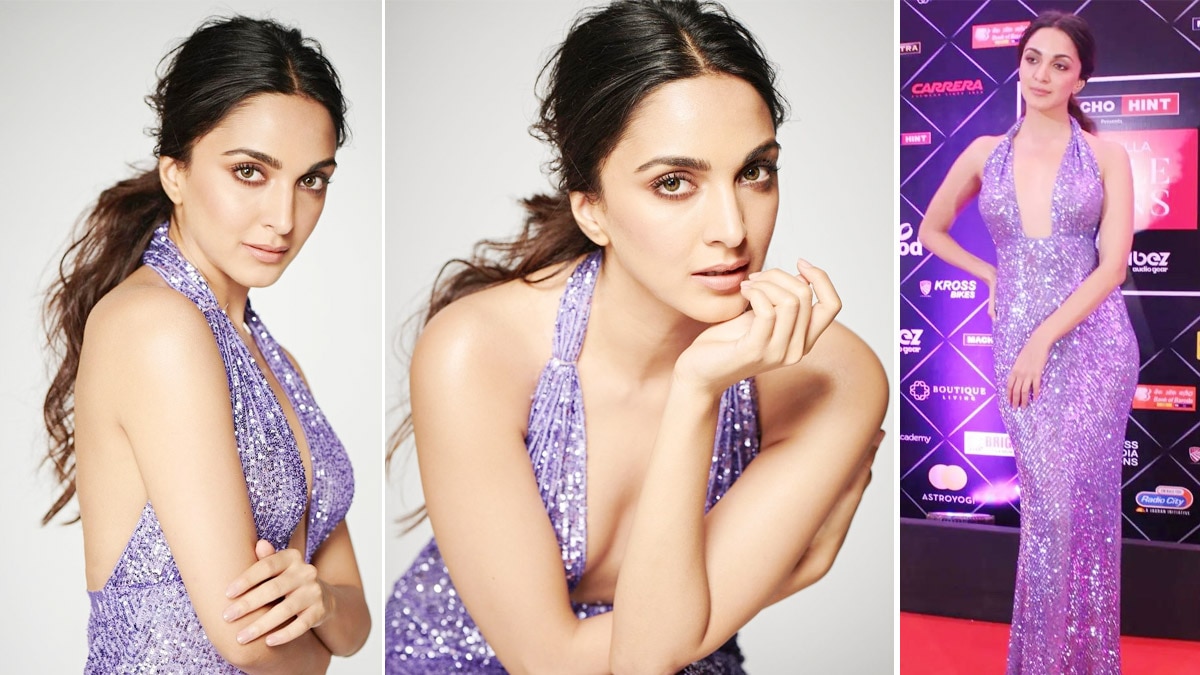 kiara advani purple dress Kiara advani birthday outfit