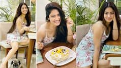 Krishna Mukherjee Sizzles in Floral Dress As She Poses With Her Furry Friend