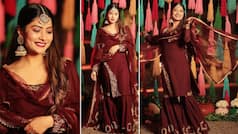 Krishna Mukherjee Looks Oh-So-Stunning in A Crimson-Colour Gharara Set, Fans Say ‘Wow’