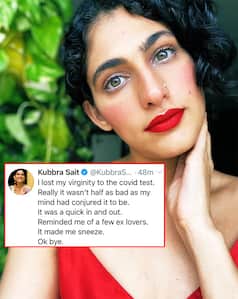 Kubbra Sait Says She Just Lost Her COVID Test Virginity And Everyone's Amused at Her Humour