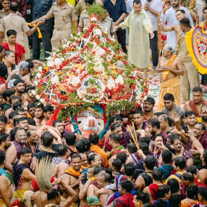Lakhs of devotees gather to pull Lord Jagannaths chariot