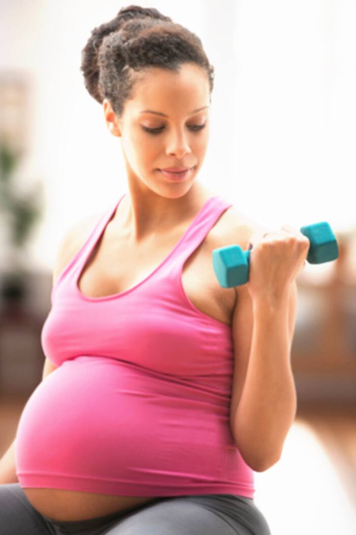 Lift lighter weights during pregnancy