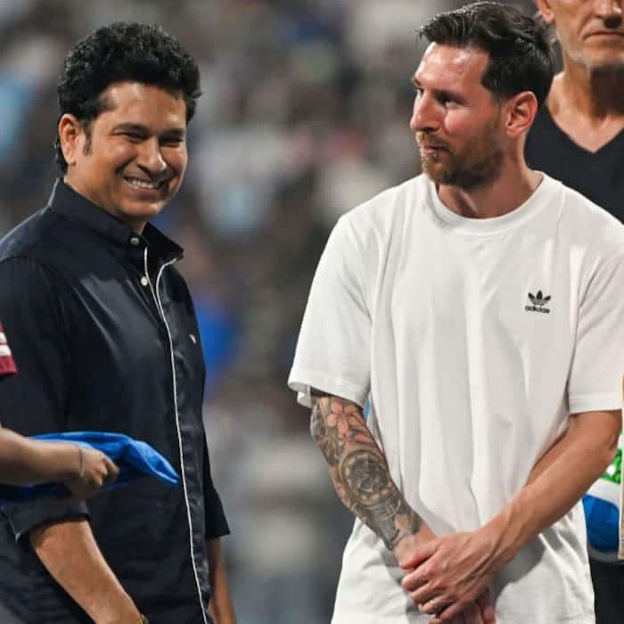 Lionel Messi met cricket legend Sachin Tendulkar