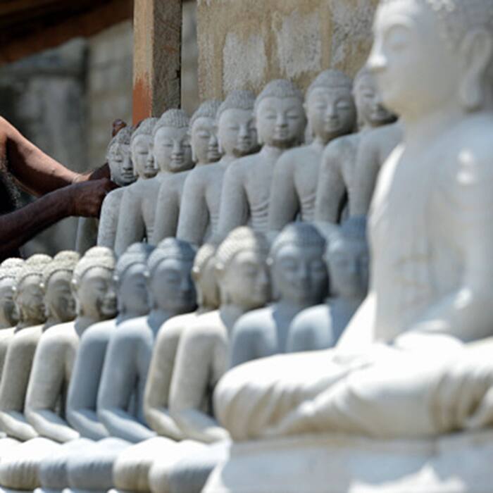 Lord Buddha   s idols being prepared in Sri Lanka