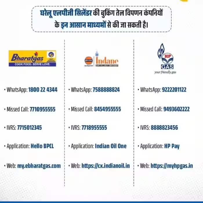 LPG Booking: Check WhatsApp numbers