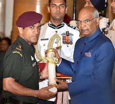 IN PICS: Mahendra Singh Dhoni receives Padma Bhushan in his Territorial Army uniform