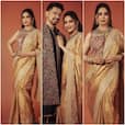 Madhuri Dixit Spreads Golden Charm in Tissue Saree With Stylish Blouse at Anant Ambani-Radhika Merchant's Reception Night- Photos Madhuri Dixit Spreads Golden Charm in Tissue Saree With Stylish Blouse at Anant Ambani-Radhika Merchant's Reception Night- Photos