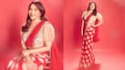Madhuri Dixit Nene is a Retro Queen in Red Saree With Plunging Neckline - See PICS Madhuri Dixit Nene is a Retro Queen in Red Saree With Plunging Neckline - See PICS