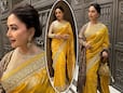 Madhuri Dixit is Royalty in Mustard Embroidered Saree With Golden Border - See Stunning Photos Madhuri Dixit is Royalty in Mustard Embroidered Saree With Golden Border - See Stunning Photos