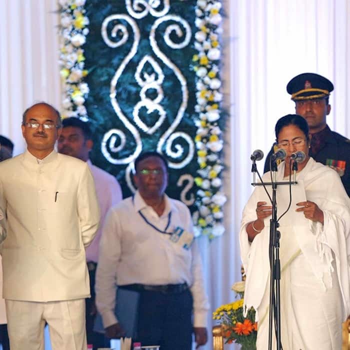 Mamata Banerjee snapped during swearing-in ceremony