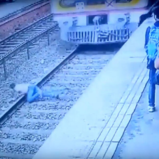 Graphic content Man commits suicide by jumping in front of moving