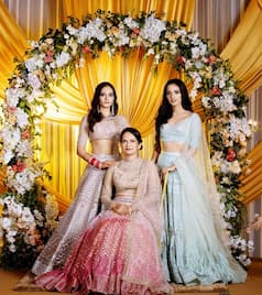 Manushi Chhillar Looks Breathtaking in Ice-blue Lehenga at Her Sister’s Wedding