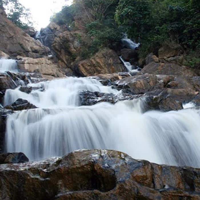 Meenmutty Falls in Wayanad district of Kerala, India