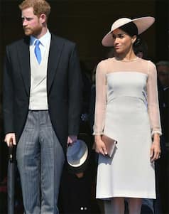 Meghan Markle and Prince Harry make their first public appearance post the Royal Wedding