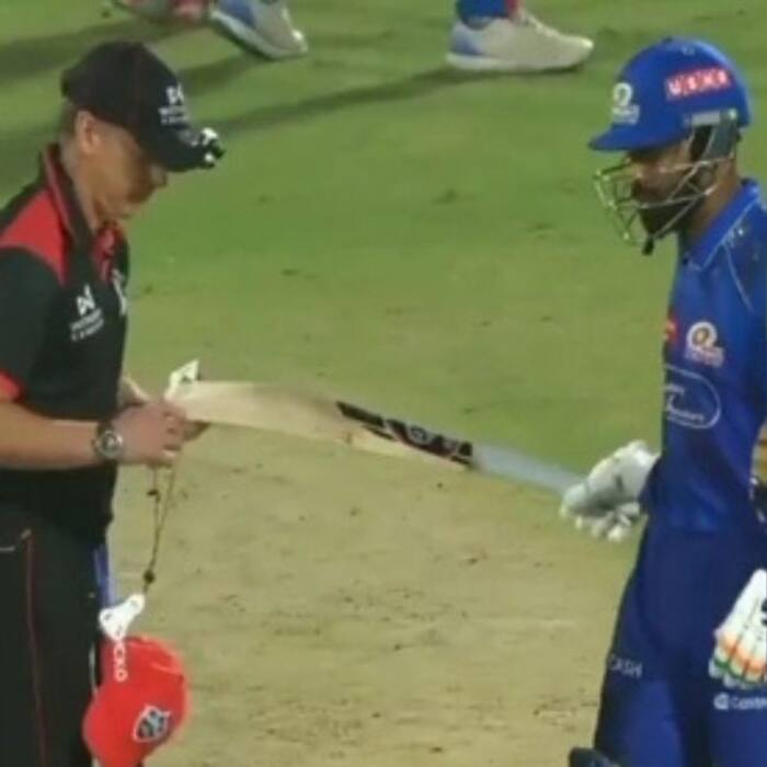 MI captain Hardik Pandya s bat was also checked
