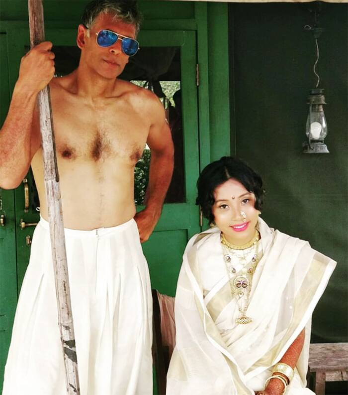 Milind Soman     Ankita Konwar share drool worthy pics of their wedding