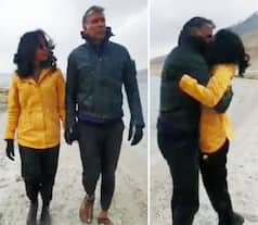 Love is in The Air: Milind Soman-Ankita Konwar Share Passionate Kiss in Ladakh