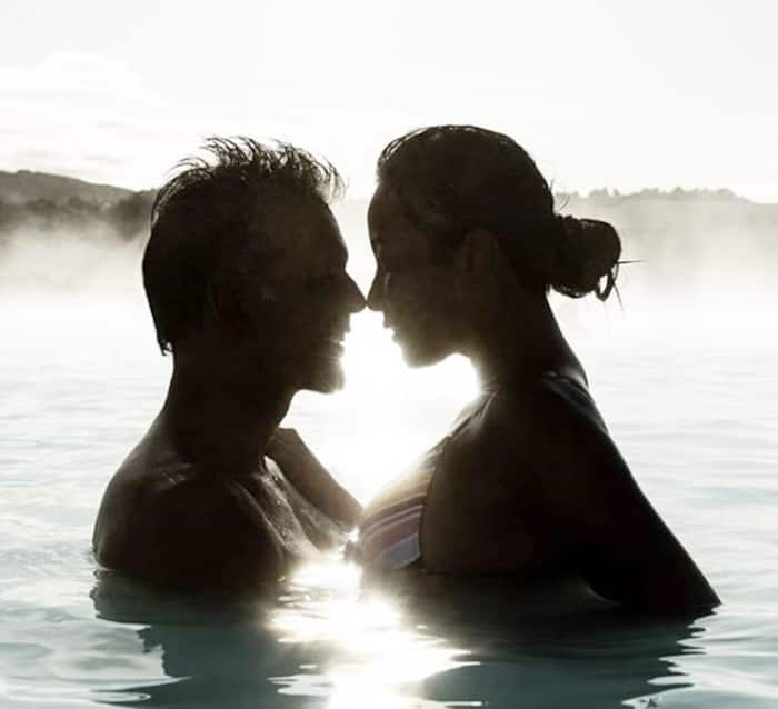 Milind Soman Ankita Konwar Take a Romantic Walk By the Beachside in Ladakh