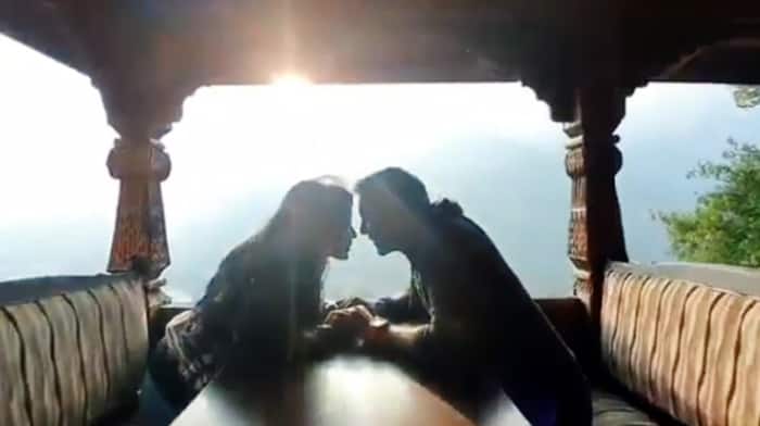 Milind Soman Ankita Konwar   s Passionate Kiss