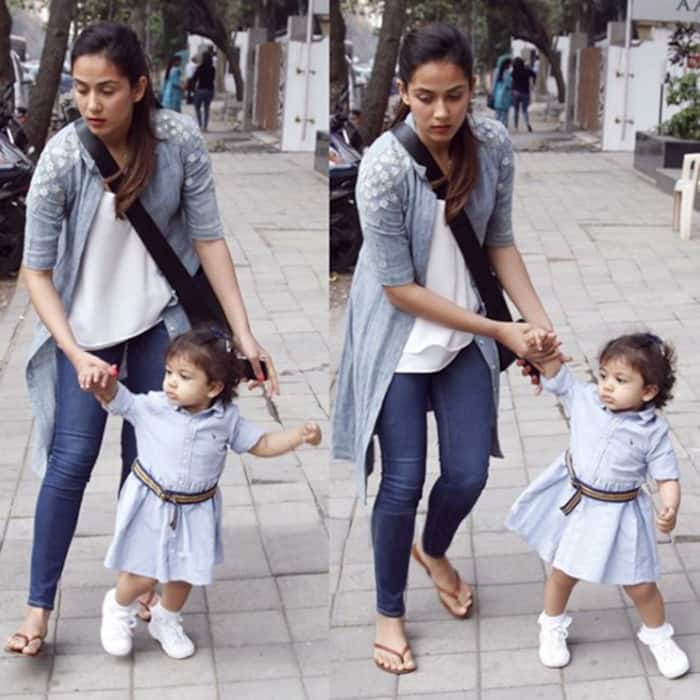 Mira Rajput taking Misha Kapoor back home from school
