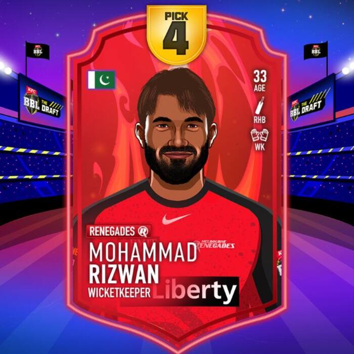 Mohammad Rizwan has been signed up by Melbourne Renegades