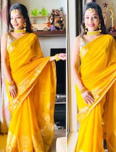 Monalisa Looks like a Ray of Sunshine in a Bright Yellow Saree for Shoshthi Pujo, See Photos