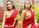 Monalisa Is Red Hot Bride In Sexy Saree Look In Latest Bold Photoshoot | See Pics