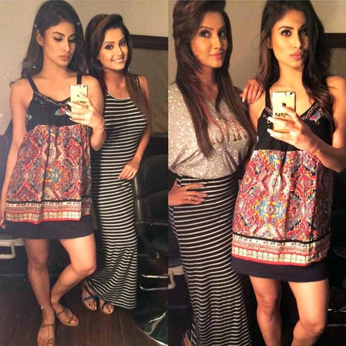 Mouni Roy poses with Adaa Khan