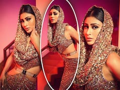 Mouni Roy's Golden Elegance Takes The Centre Stage in Jaw-Dropping Hoodie Gown- See HOT PICS