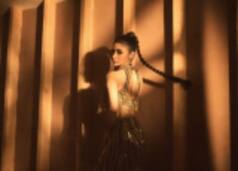 Mouni Roy Is a Sight to Behold in a Blingy Golden Co-Ord Set - See Pics