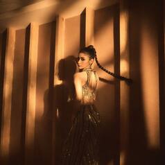 Mouni Roy Is a Sight to Behold in a Blingy Golden Co-Ord Set - See Pics