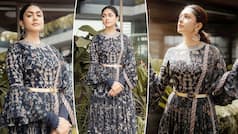 Mrunal Thakur Looks Drop-Dead-Gorgeous In Her Floral Ethnic Wear For Sita Ramam Promotions- See Photos