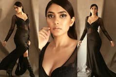 Mrunal Thakur Looks Bombshell in Sultry Black Dress With Floor Sweeping Trail And Smokey Eyes - See Photos