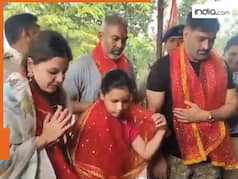 MS Dhoni visits Maa Dewri Temple with wife Sakshi, daughter Ziva wins hearts by...