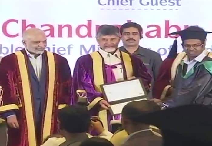 N  Chandrababu Naidu  attends convocation ceremony of IIM