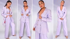 Surbhi Chandna is Glamorous Boss Lady in Lavender Pantsuit In New Set Of Pictures