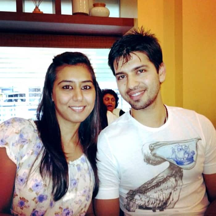 Naman Ojha snapped with his wife