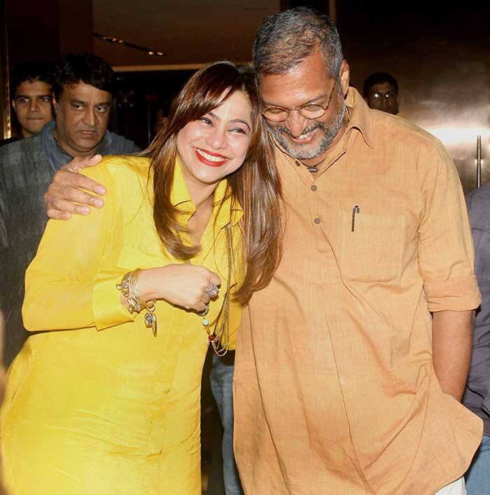 Nana Patekar in a candid shot during Natasamrat success party