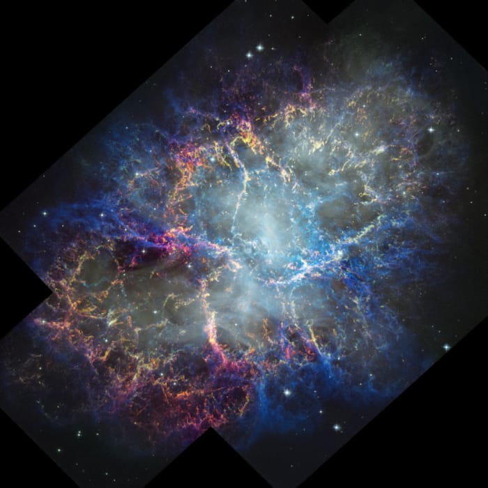NASA’s Hubble Space Telescope captured of the Crab Nebula