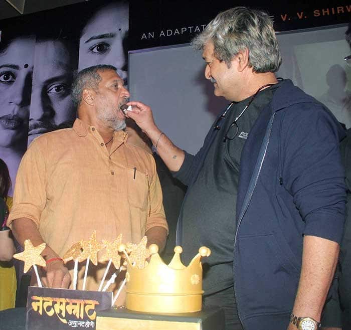 Natasamrat team celebrating success of the movie