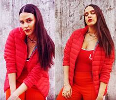 Naha Dhupia Gears up For Roadies Revolution in a Red on Red Ensemble