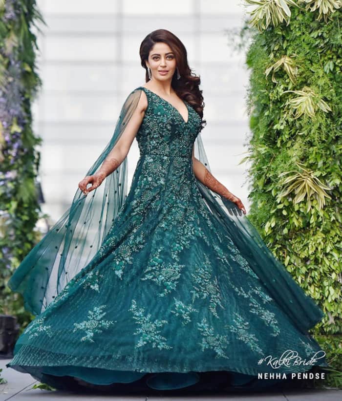 Nehha Pendse’s gown had super long wings add to the whole appeal