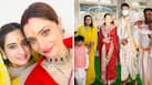 Ankita Lokhande Looks Magnificent in Red Saree as She Visits Temple With Husband Vicky Jain